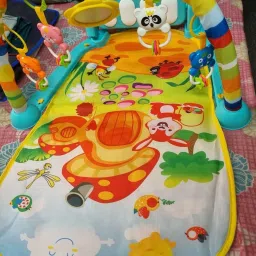 Musical Baby Gym with Soft Play Mat and Hanging Animal Figures-image-63