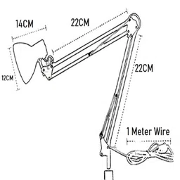 Mufasa Black & White Solid Flexible Spring With On/Off Switch Table Lamp image 2