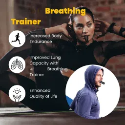 dwiza enterprise Breathing Trainer, Lung Capacity Exercise Device Portable Muscle Trainer, Exercise Trainer with Resistance image 2