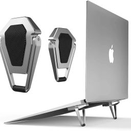 REVATAKG Aluminum Mini Laptop Stand for Desk Portable Metal PC Desk Stand Mini Laptop Stand for Desk Laptop Stand-28