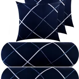 3 CUSHION 2 BOLSTER Microfibre Geometric Bolster Pack of 5-90