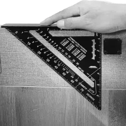 niktion 7 Inch Rafter Square Triangle Ruler Angle Ruler Aluminum Alloy Double Scale Carpenter Triangle Square Measurement Tool for Woodworking and Carpentry Non-magnetic Engineer's Precision Level image 4