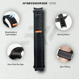NECESORIES Nylon Loop Band for Samsung Galaxy Watch 7/6/5/4 & Classic – Breathable, Durable Strap with No-Gap Design, Adjustable Fit, and Stylish Colors Smart Watch Strap image 4