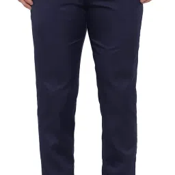 Men Slim Fit Blue Viscose Rayon Trousers-image-20