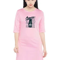 Moda Rapido Print T-shirt Dress-image-69
