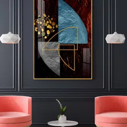 THE NEXT DECOR Infinite Expressions Glass Finish Vertical Wall Art-44