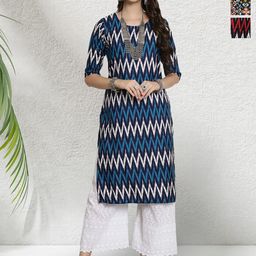 HERE&NOW Selection Of 3 Printed Straight Kurtas-image-86