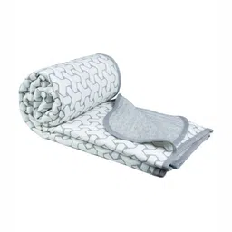 bsb home Grey Geometric AC Room 350 GSM Double Bed Dohar-59