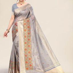 Varanga Ethnic Motifs Zari Banarasi Saree-picture-4