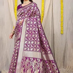 Moda Rapido Woven Design Pure Silk Banarasi Saree-picture-11