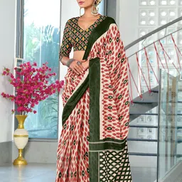DIVASTRI Ethnic Motifs Block Print Saree-picture-20