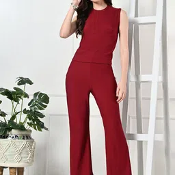 Brainbees Round Neck Sleeveless Top With Trouser-picture-2