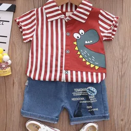 LULU & SKY Boys Striped Top with Shorts-picture-22