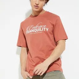max Men Typography Printed Round Neck Pure Cotton T-shirt-image-82