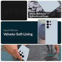 SPRIG Solid Printed Samsung Galaxy S25 Ultra Bumper Case Mobile Accessories image 3