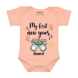 Arvesa My First New Year Printed Bodysuit-0