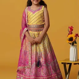 NTURVA Girls Art Silk Lehenga Choli-picture-53