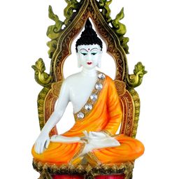 Aura White Buddha Idol Showpiece-image-78