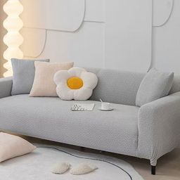 The Furnishing Tree Grey Polyester Sofa Covers With Arms-image-6