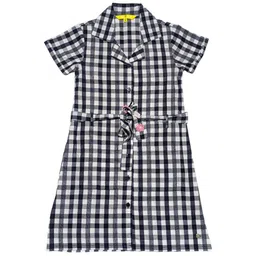 Gini and Jony Girls Checked Cotton Shirt Dress-13