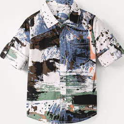 Infinity Boys Tailored Fit Opaque Printed Casual Shirt-image-97