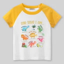 INCLUD Boys Graphic Printed Round Neck Raglan Sleeves Regular Fit Casual T-Shirt-image-73