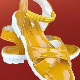 NEW LATEST Girls Yellow Slip-On Open-Toe Sandals-image-54