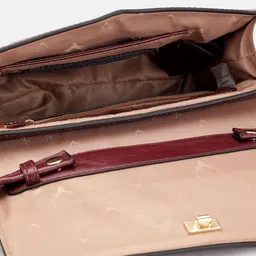Allen Solly Textured Structured Satchel Bag image 3