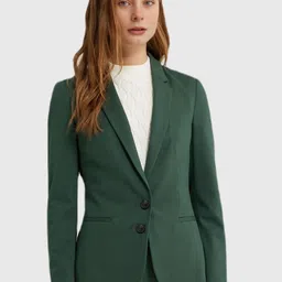 BAESD Women Notched Lapel Collar Single-Breasted Formal Blazer-image-89