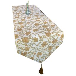 Pinkparrot 12x70 Inch Jacquard Silk Table Runner-image-66