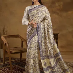 Sangria Paisley Print Saree With Blouse Piece-picture-32