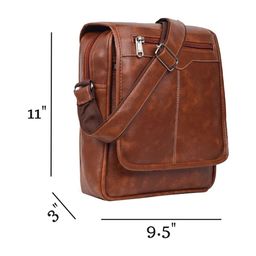 GOLD SKY Men PU Sling Bag With Non-Detachable Sling Strap image 3