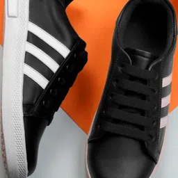 Antox Black Synthetic Casual Shoes-40