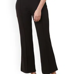 SRISARAS Women Cotton Regular Fit Mid-Rise Trousers-image-94