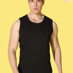 WOOSTRO Pack Of 2 Combed Cotton Gym Vests VWS26(PLAIN RUST)(PLAIN BLACK)-image-35