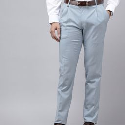 Van Heusen Men Slim Fit Pleated Formal Trousers-picture-42