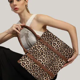 MINI WESST Women Animal Printed Structured Handheld Bag-3