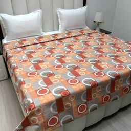 Pure Decor Brown & Grey Printed Pure Cotton King Duvet Cover-picture-46