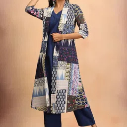 The Woman Store Printed Jacket with Tunic & Trouser Co-Ord Set-image-61