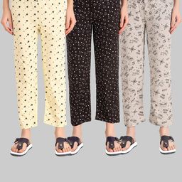 TRENDY WORLD Pack of 3 Printed Pyjamas-image-73