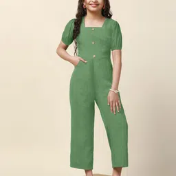 YK Girls Square Neck Basic Jumpsuit-image-90