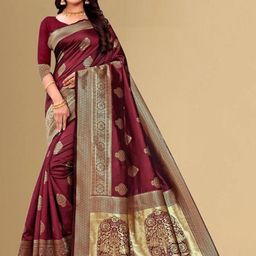 SHRIMAY Woven Design Zari Banarasi Saree-image-89