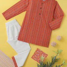Desi Soota Boys Printed Regular Pure Cotton Kurta with Pyjamas-48