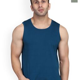 SLOWLORIS Pack Of 2 Scoop Neck Bio-Wash Gym Innerwear Vests-picture-32