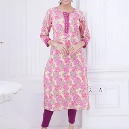 Jevi Prints Women Floral Printed Straight Long Kurta-picture-13