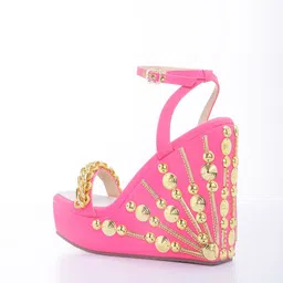 Papa Don't Preach Textured PU Block Mules with Bows image 3