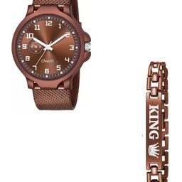 Miss Perfect Men Analogue Watch & Bracelet Gift Set-picture-28