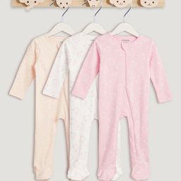 Juniors by Babyshop Girls Pack of 3 Printed Cotton Sleepsuit-picture-4