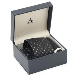 Arrow Men's Geometric Pattern Tie And Pocket Square Gift Set-16