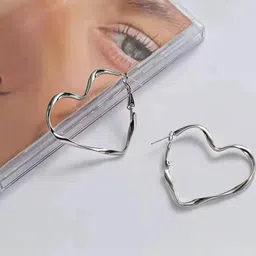 Adornity Heart Shaped Hoop Earrings-image-18